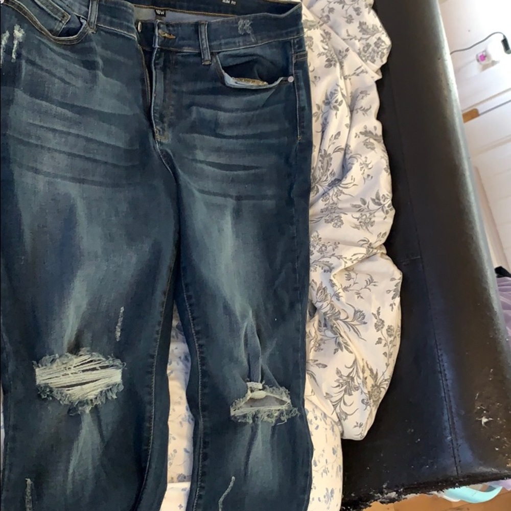 Distressed jeans